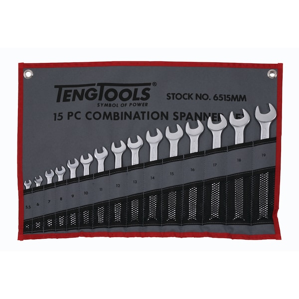 6515MM - 15 Piece Metric Combination Spanner Set 5.5-19mm